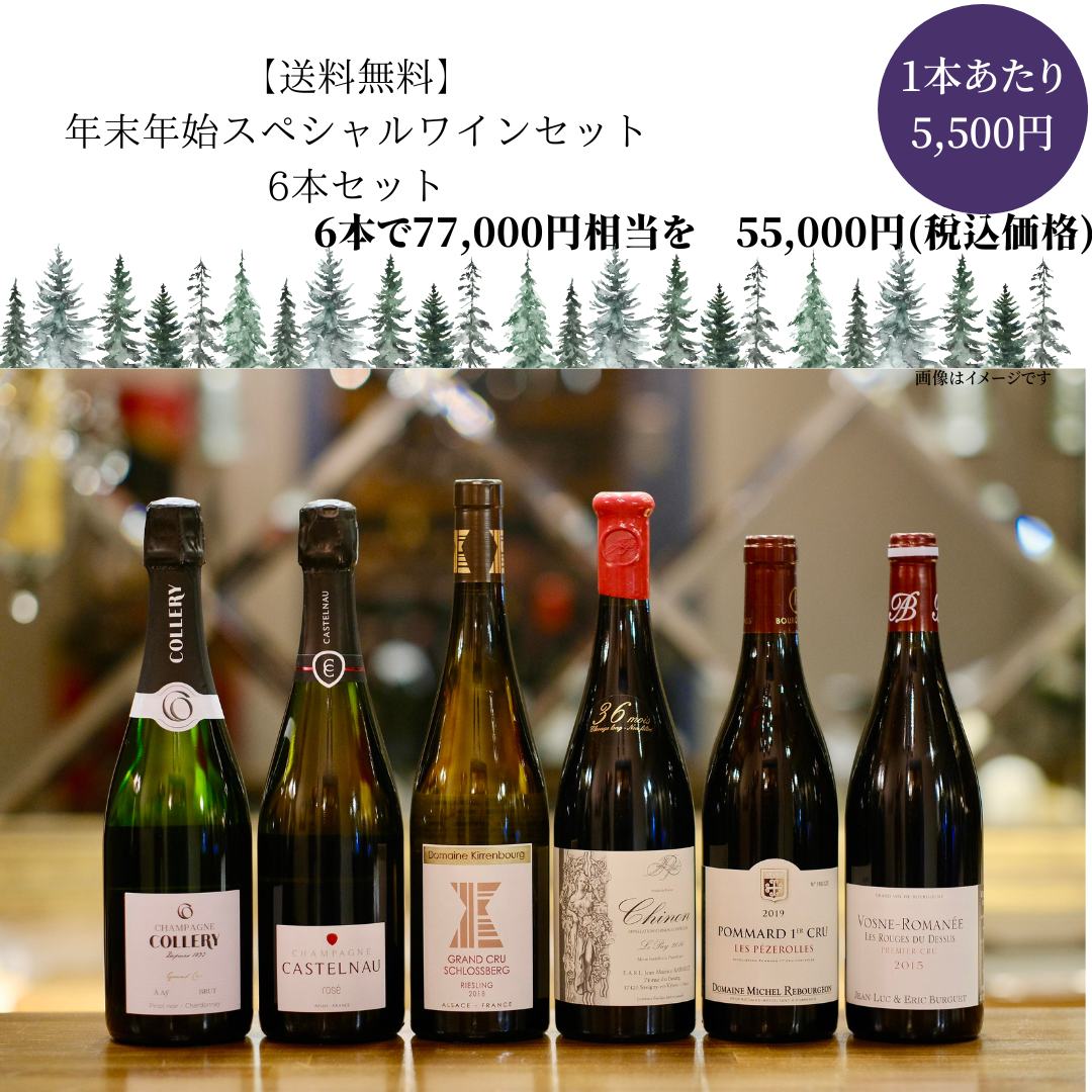 【送料無料】シャンパーニュ入り！2023年年末年始限定お得なワイン6本セットF