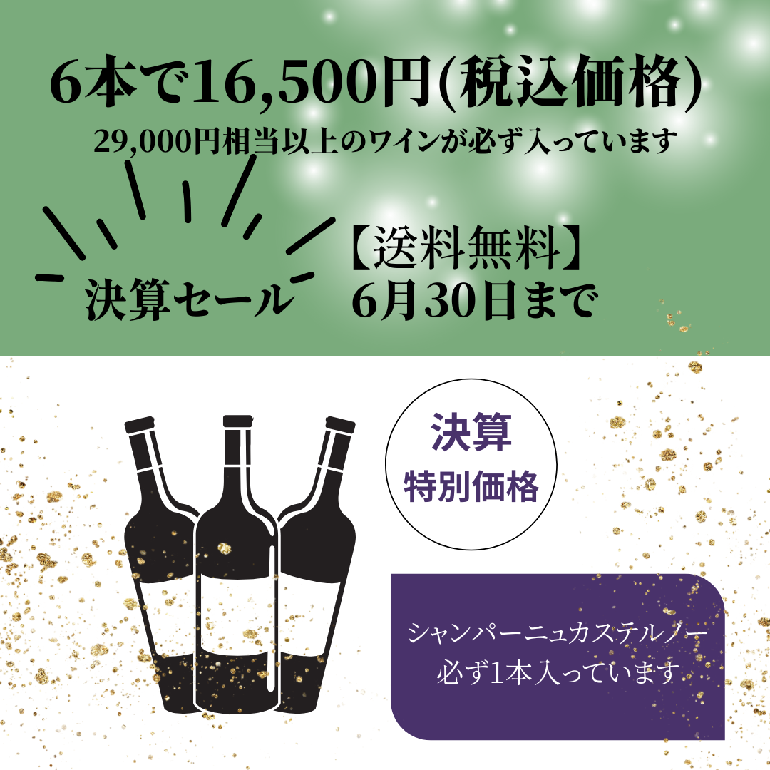 【送料無料】決算セール特別セット　6月30日まで！　シャンパーニュ カステルノー入り6本16,500円